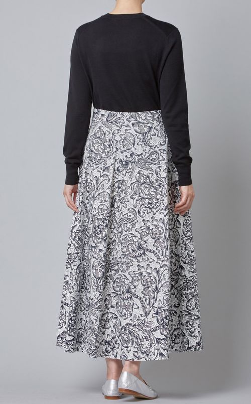 フラワープリントフレアスカート