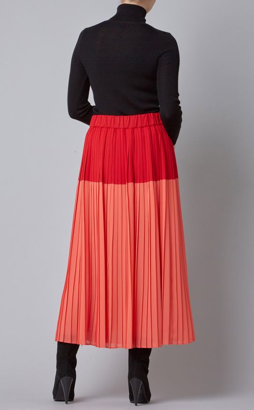 バイカラープリーツイージースカート