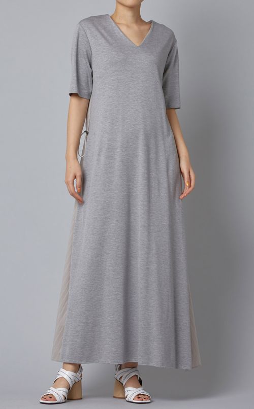 バックストライプシャーリングワンピース