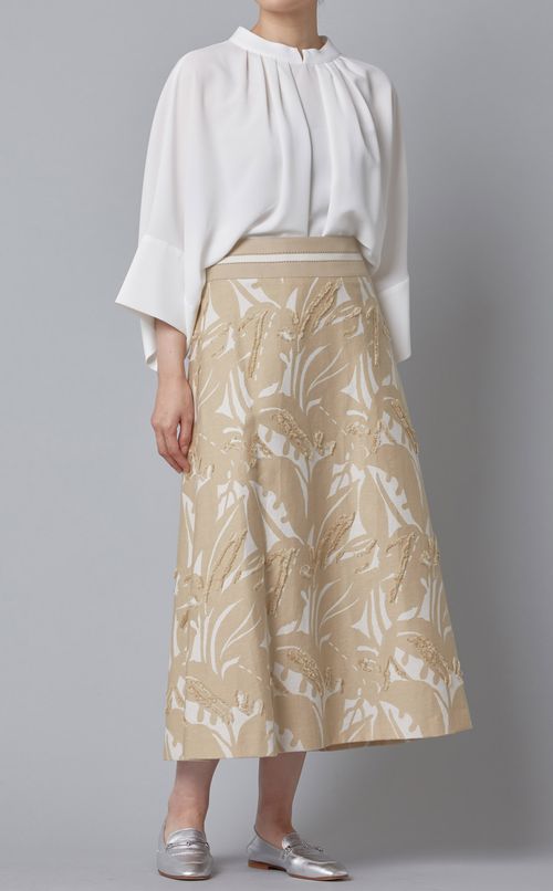 リーフジャガードフレアスカート