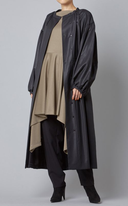 ベルト付ウールロングワンピース