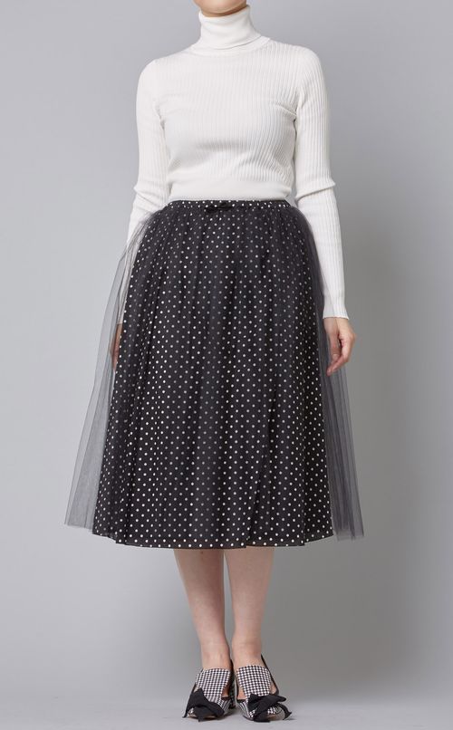 ドットミディチュールスカート