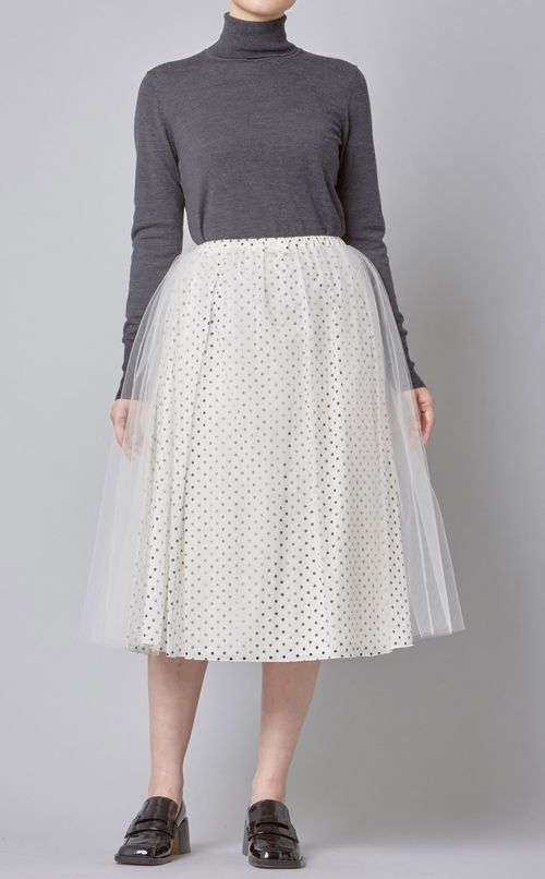 ドットミディチュールスカート