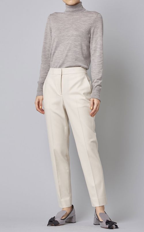 ウールテーパードスリムパンツ
