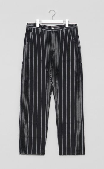 ストライプダブルニーパンツ