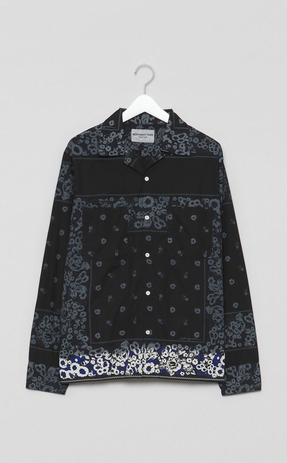 オーバーダイバンダナプリントシャツ