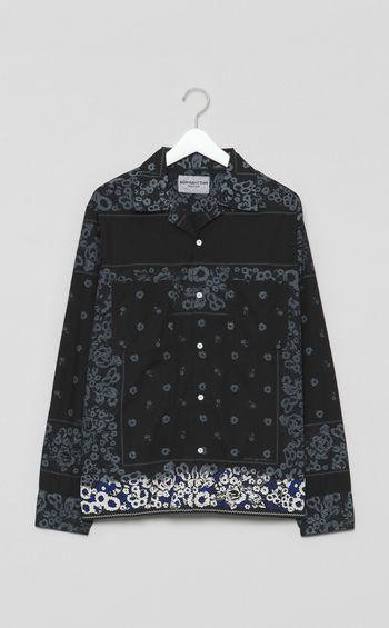 オーバーダイバンダナプリントシャツ