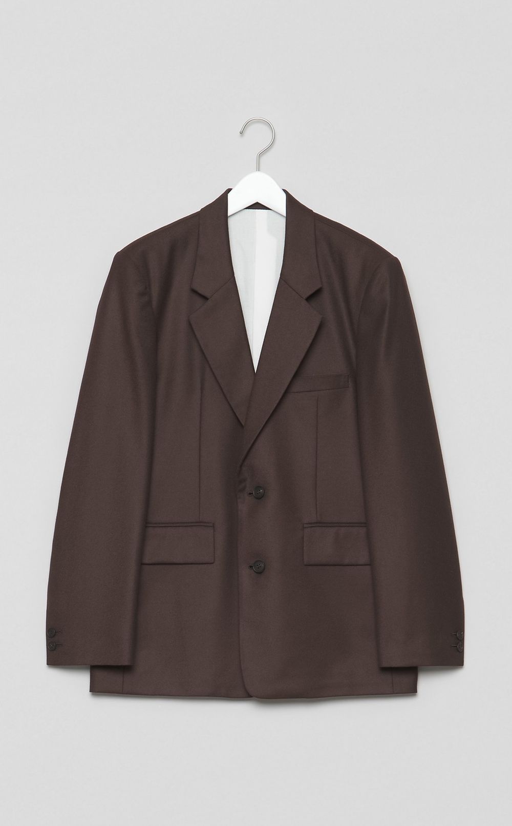 フランネルテーラード2ボタンジャケット