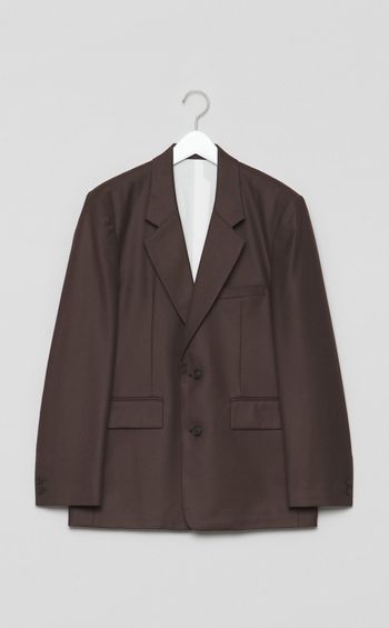 フランネルテーラード2ボタンジャケット