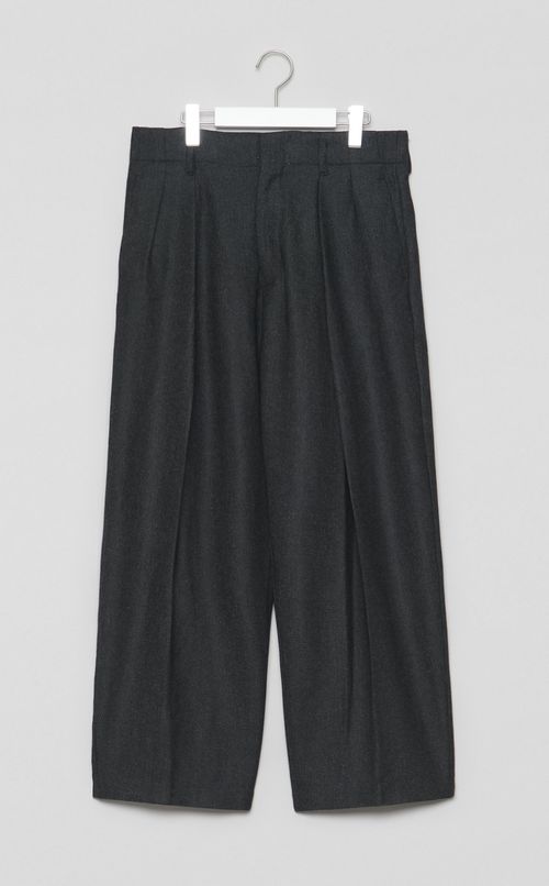 デュアルツイードダブルタックパンツ