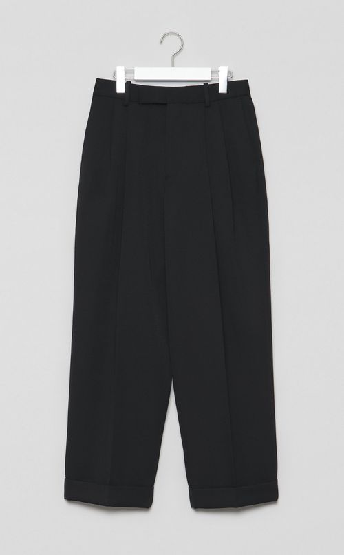 ダブルプリーツワイドトラウザーズ