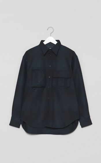 ウールユーティリティチェックシャツ