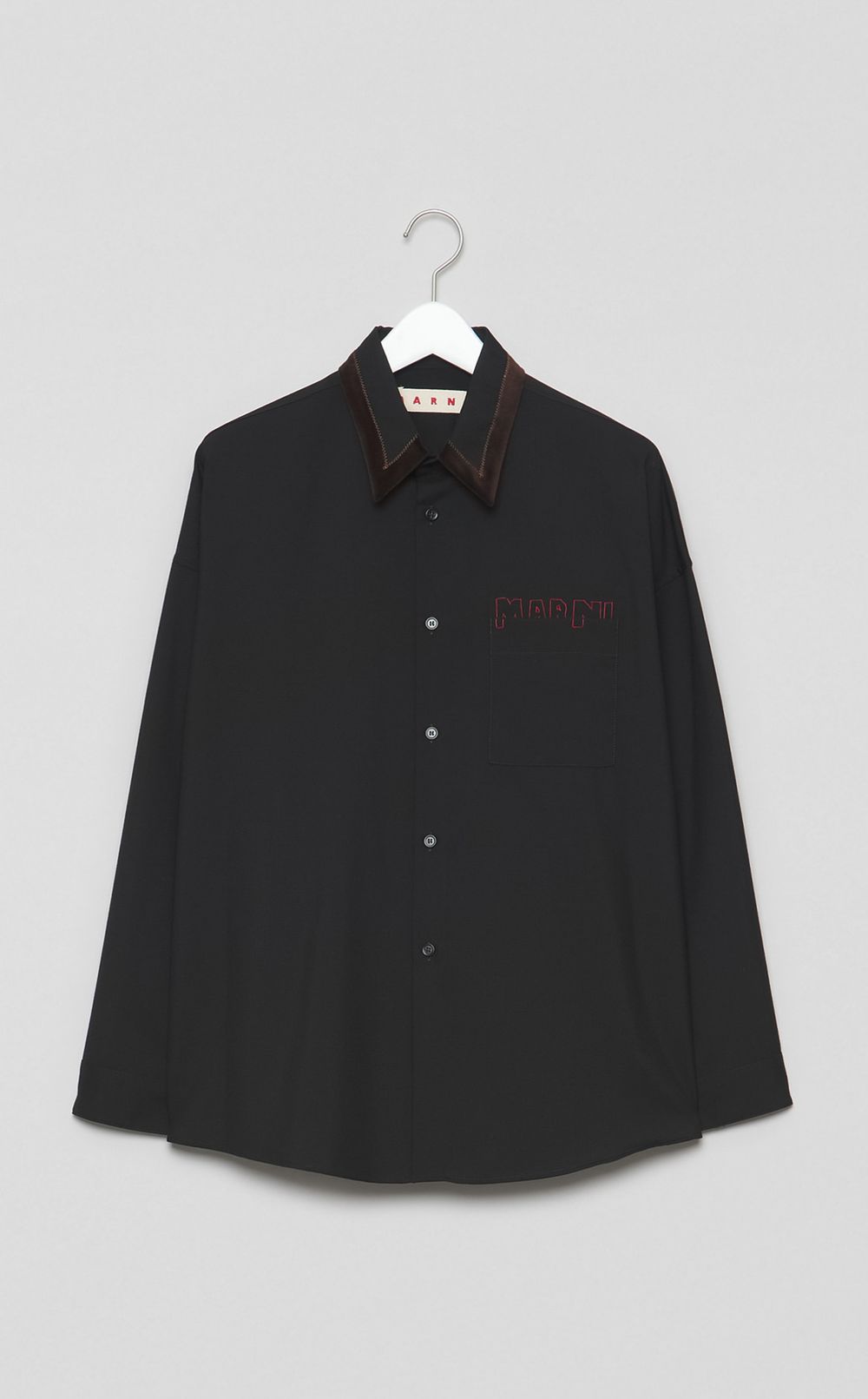 トロピカルウールパターンカラーシャツ