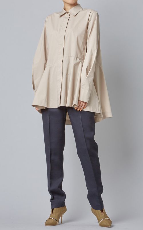 アシンメトリーフレアシャツ