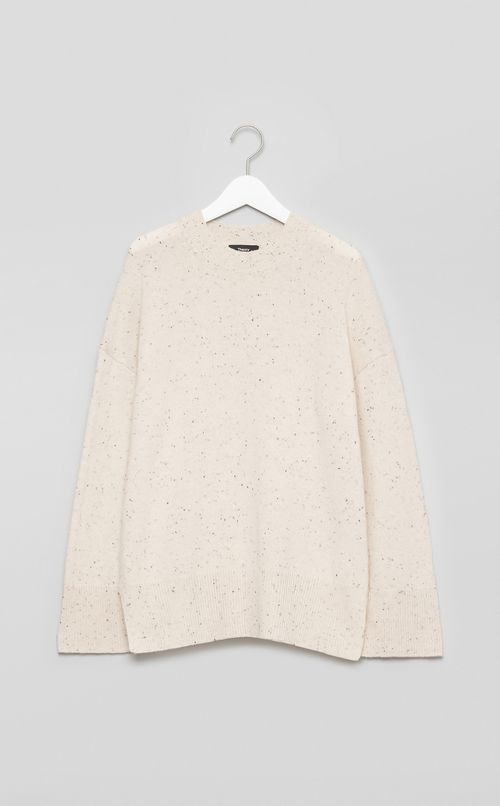 ウールミックスクルーニット