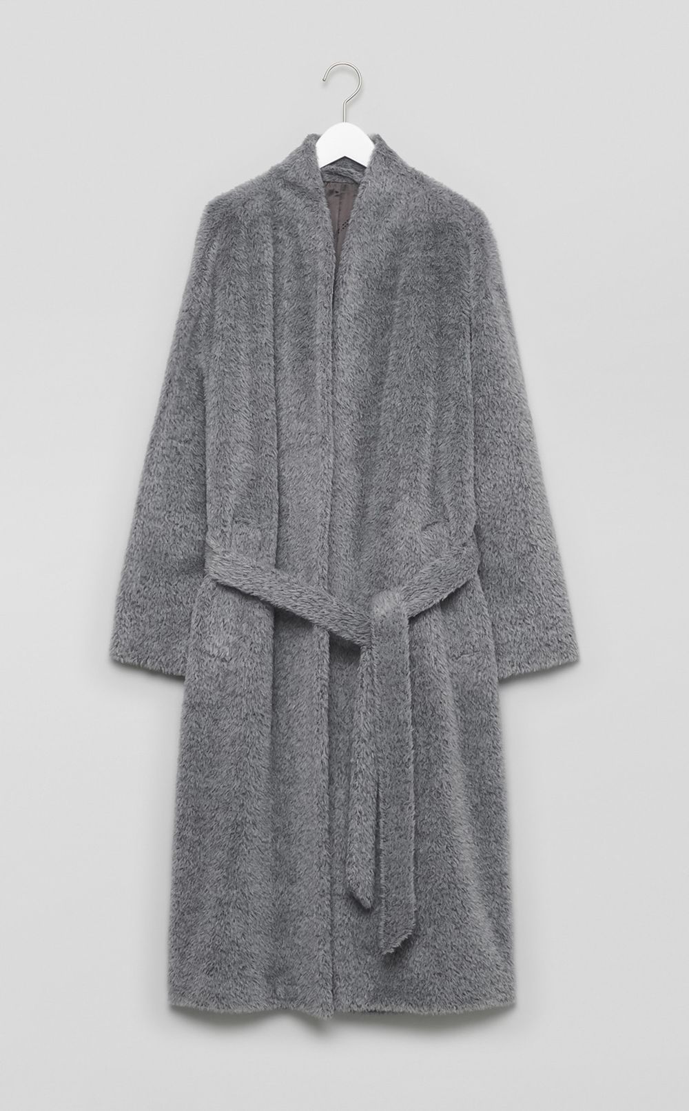 ウールベルテッドガウンコート