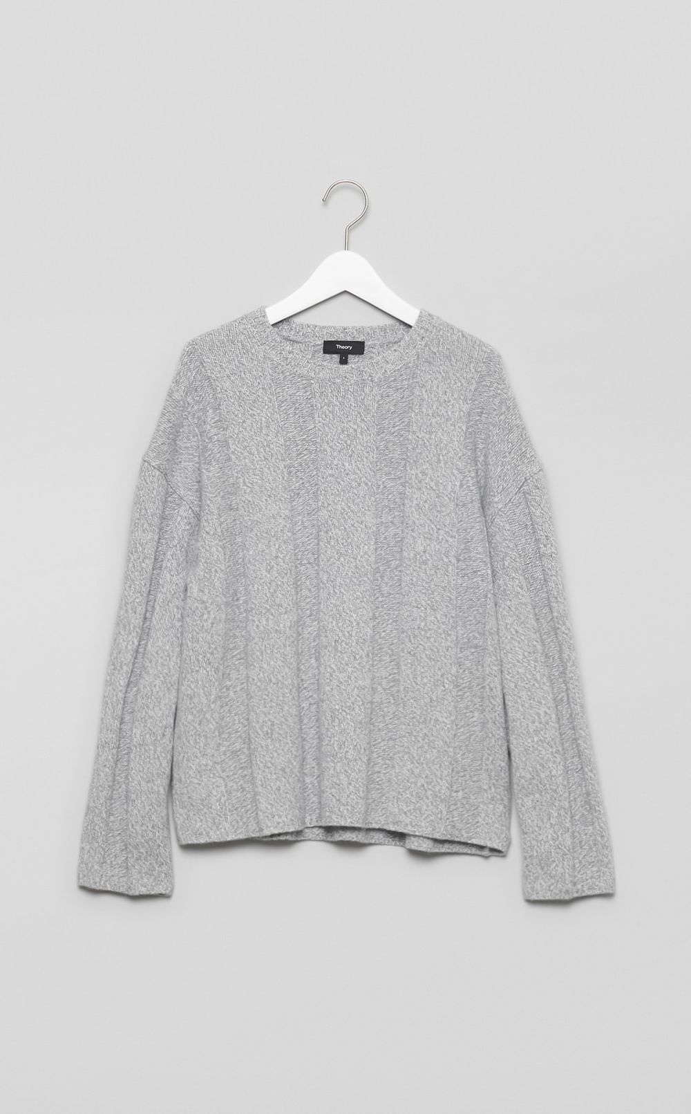 フェルトウールワイドリブニット