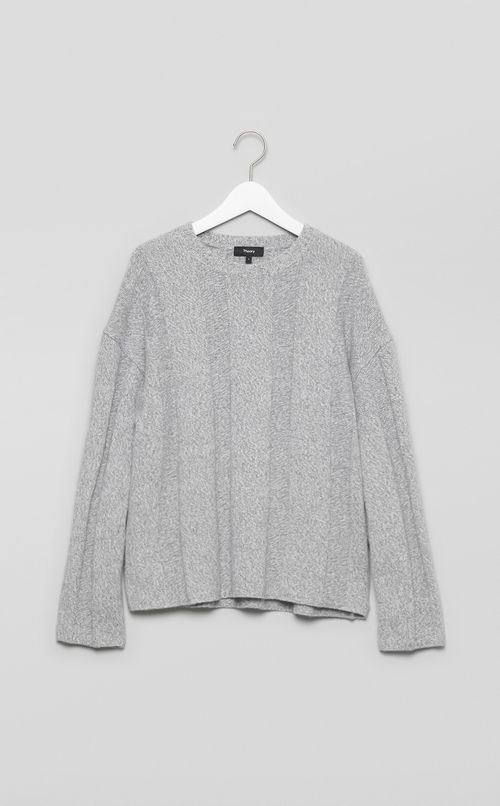 フェルトウールワイドリブニット