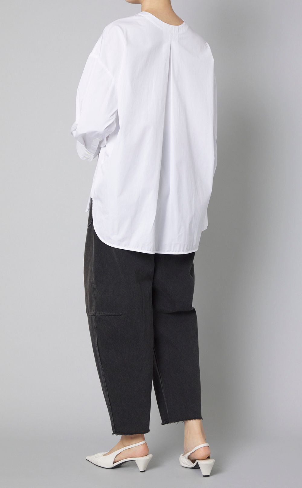 コットンバックプリーツブラウス
