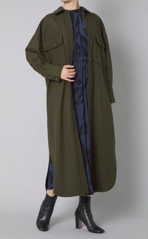 ウールカシミヤコートワンピース