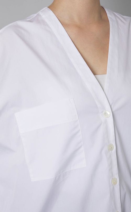 コットンバックプリーツブラウス