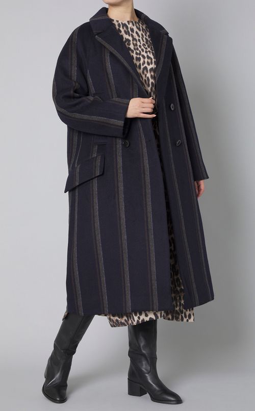 レオパードプリントパフスリーブワンピース