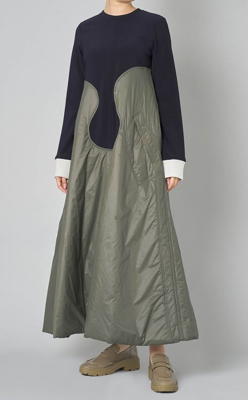 裏起毛ドッキングワンピース