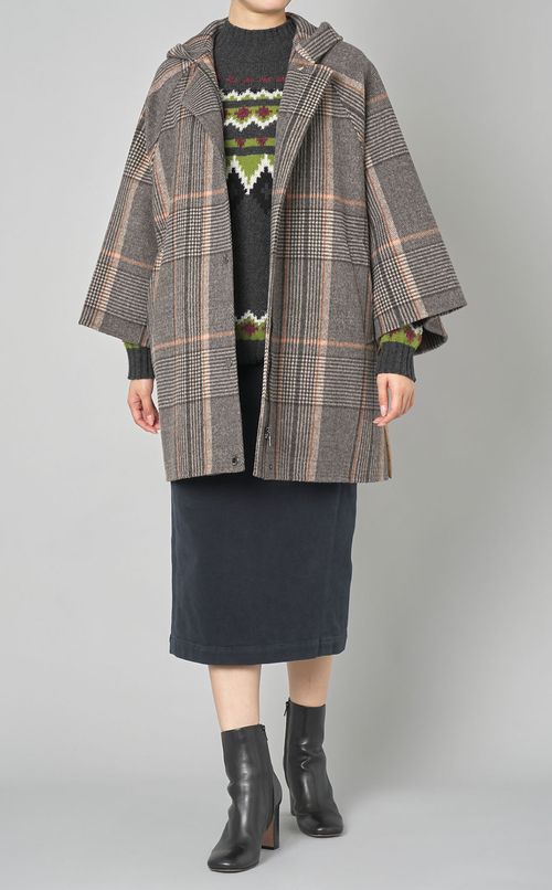 ジャガードハイネックニットプルオーバー