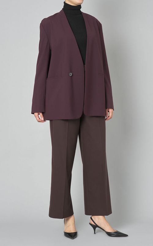 リラクシーノーカラージャケット