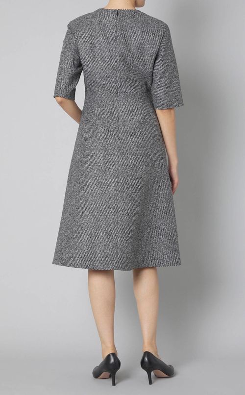 ツィードハイウエストフレアワンピース