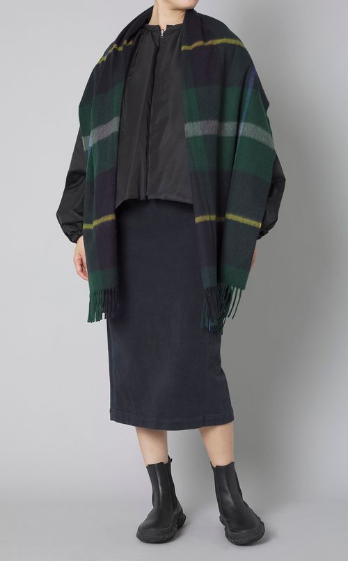 カシミヤタータンチェック大判ストール