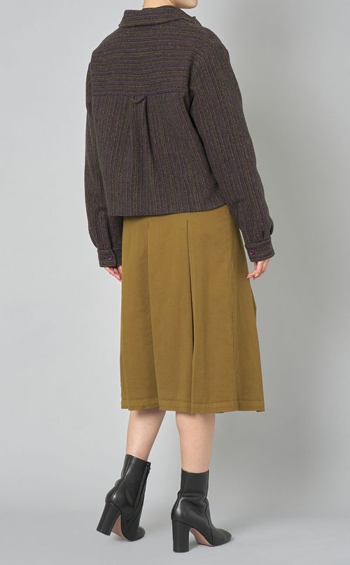 ツイード中綿ショートシャツブルゾン