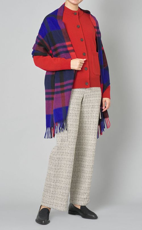 カシミヤチェックストール