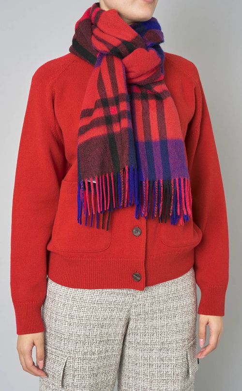 カシミヤチェックストール