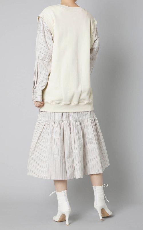 スウェットコンボVネックワンピース