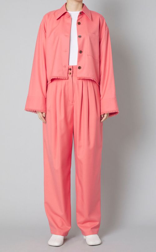 ワイドベルトタックパンツ