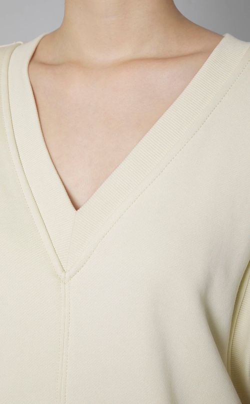 スウェットコンボVネックワンピース