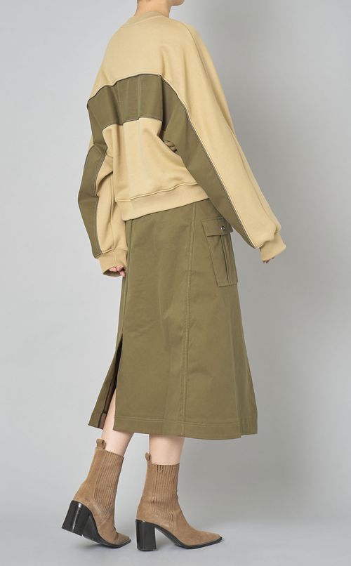 スウェットコンボミリタリーワンピース