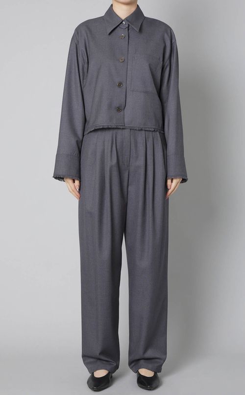 ワイドベルトタックパンツ