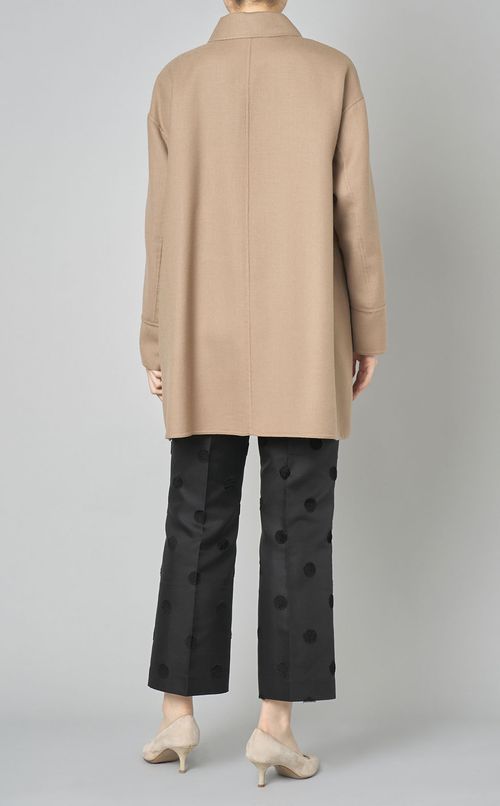 ノーカラーリバーシブルコート