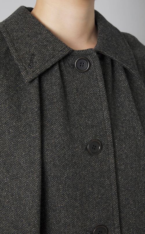 ヘリンボーンシャーリングコート