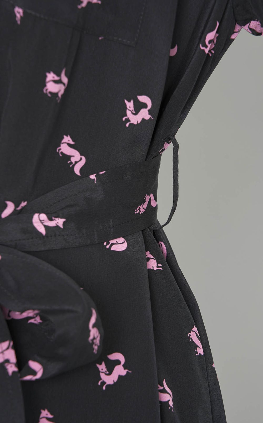 フォックスプリントシャツワンピース