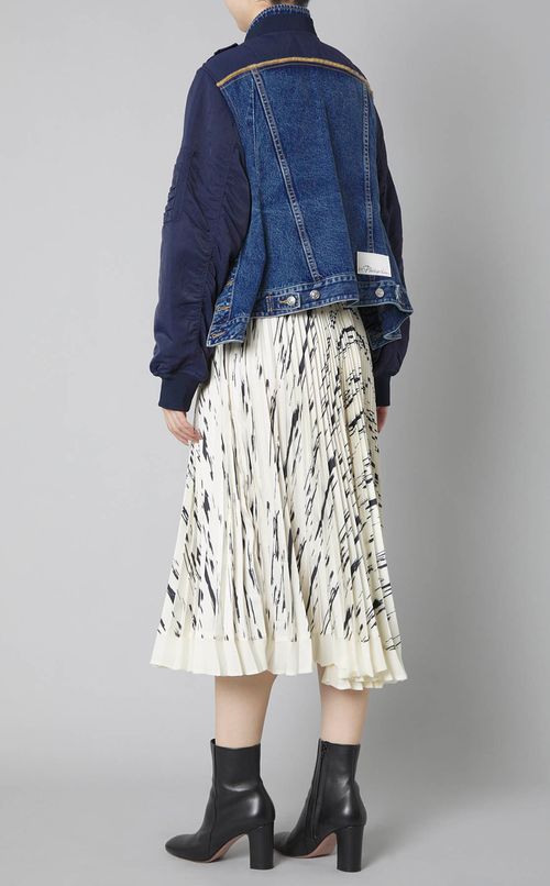 ハイブリッドウォッシュドデニムブルゾン