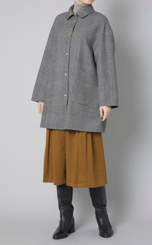 ノーカラーリバーシブルコート