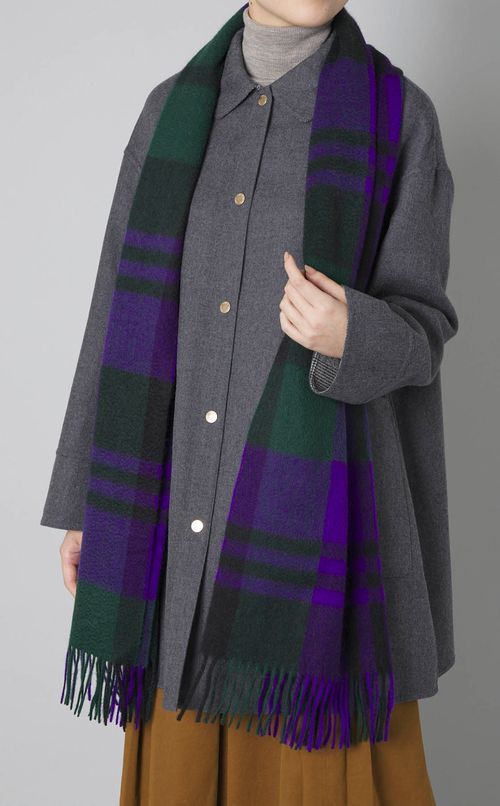 カシミヤチェックストール