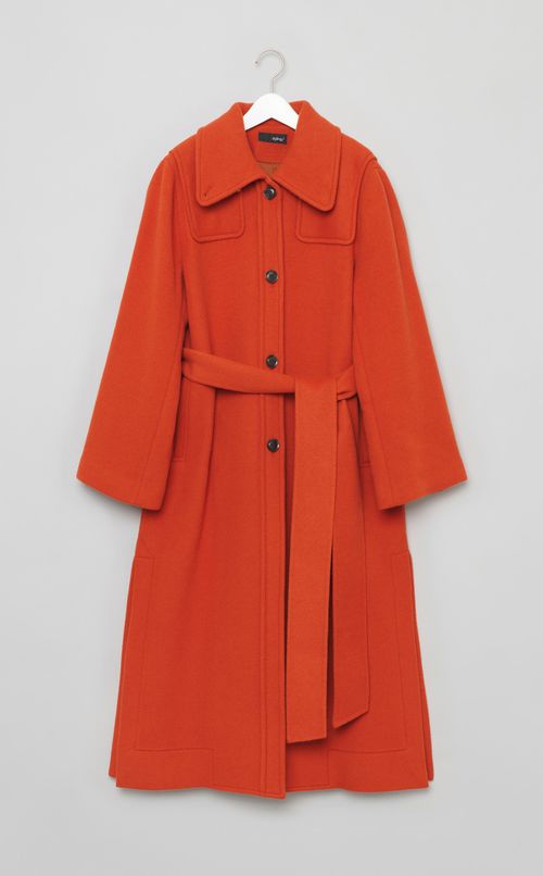 ワイドカラーロングコート