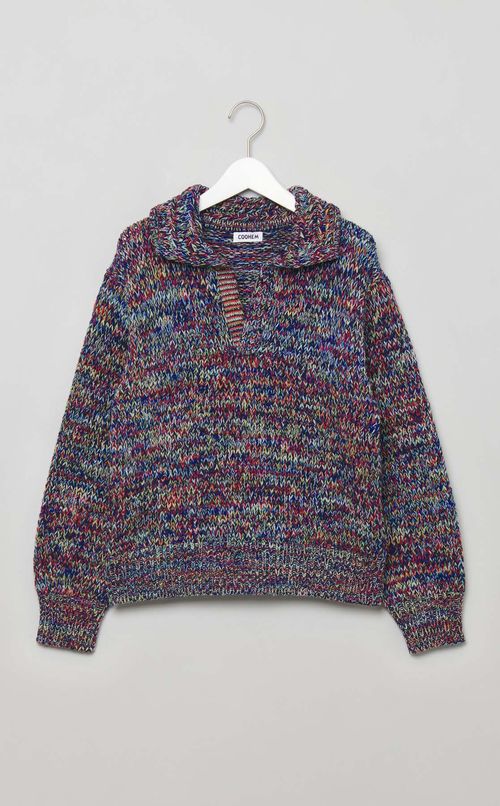 カラーミックススキッパープルオーバー