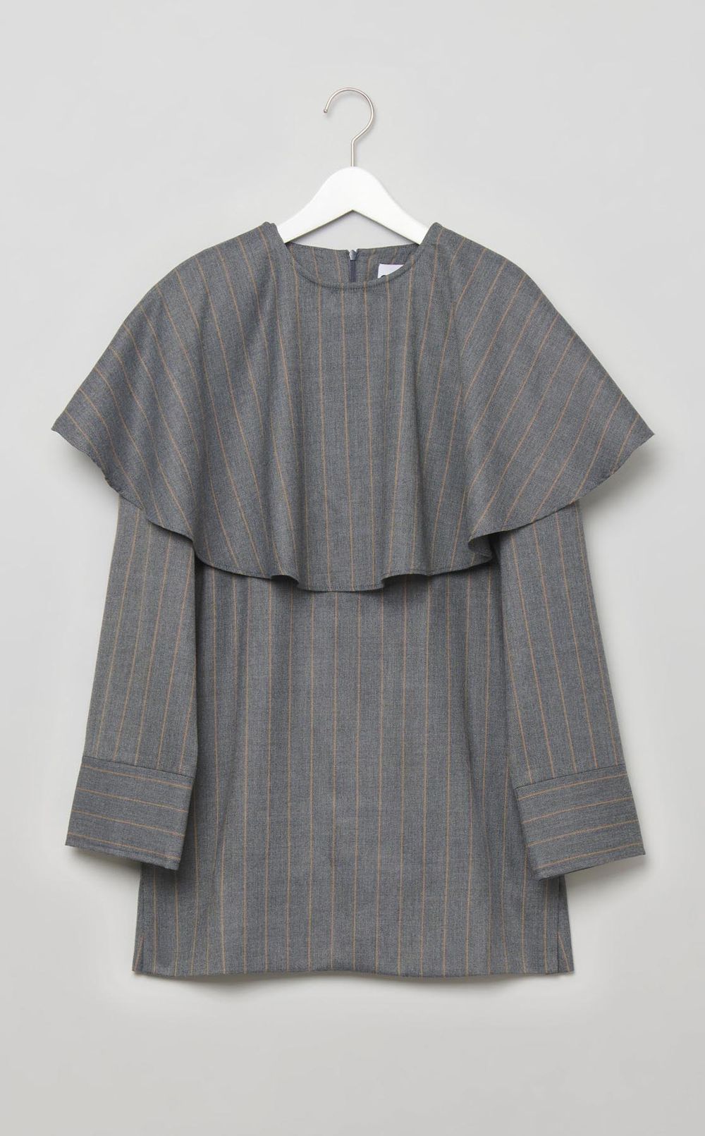 3wayウールストライプミニドレス