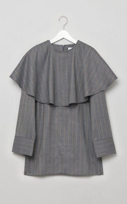 3wayウールストライプミニドレス