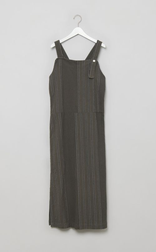 ストライプエプロンドレス